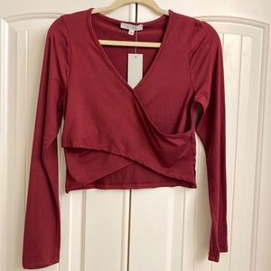 Gaze Deep maroon Crop top